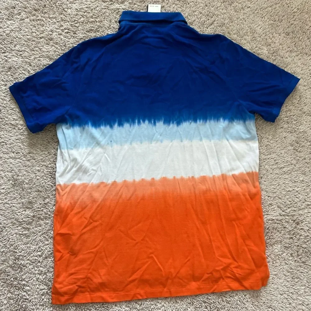 Polo Ralph Lauren Men's Blue Classic-Fit Multi Tie-Dye Polo Shirt